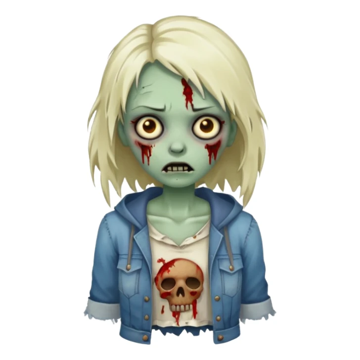 zumbi girl  sticker