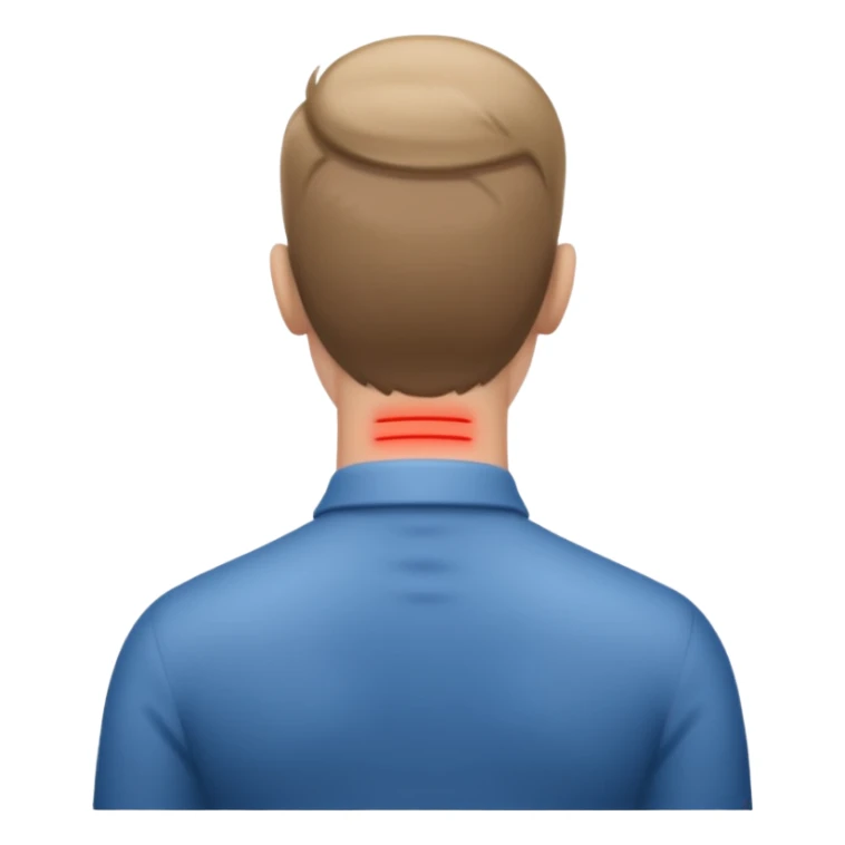 person with bad back or neck posture emoji sticker