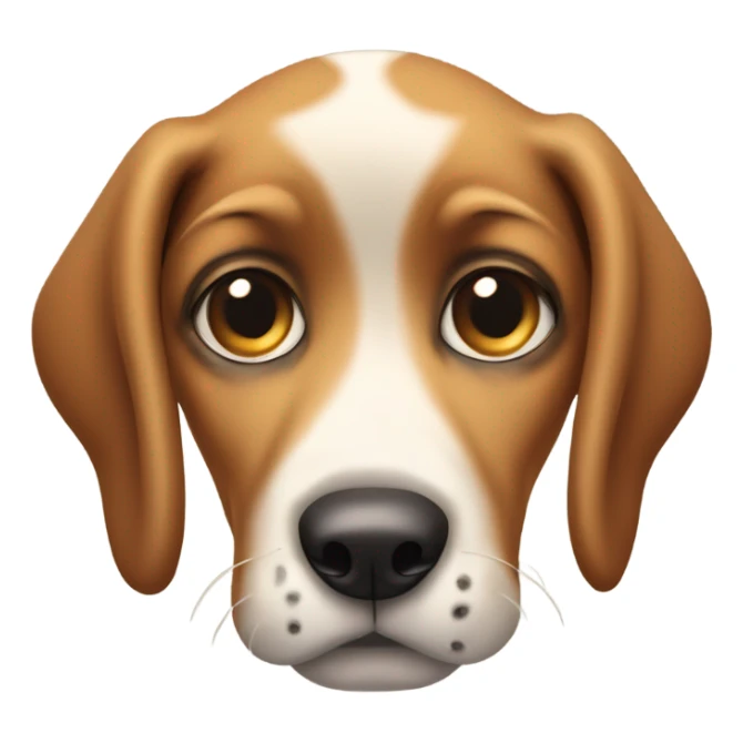 Hound dog puppy with big sad eyes sticker