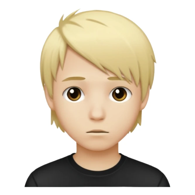boy teen with blonde emo hair sticker