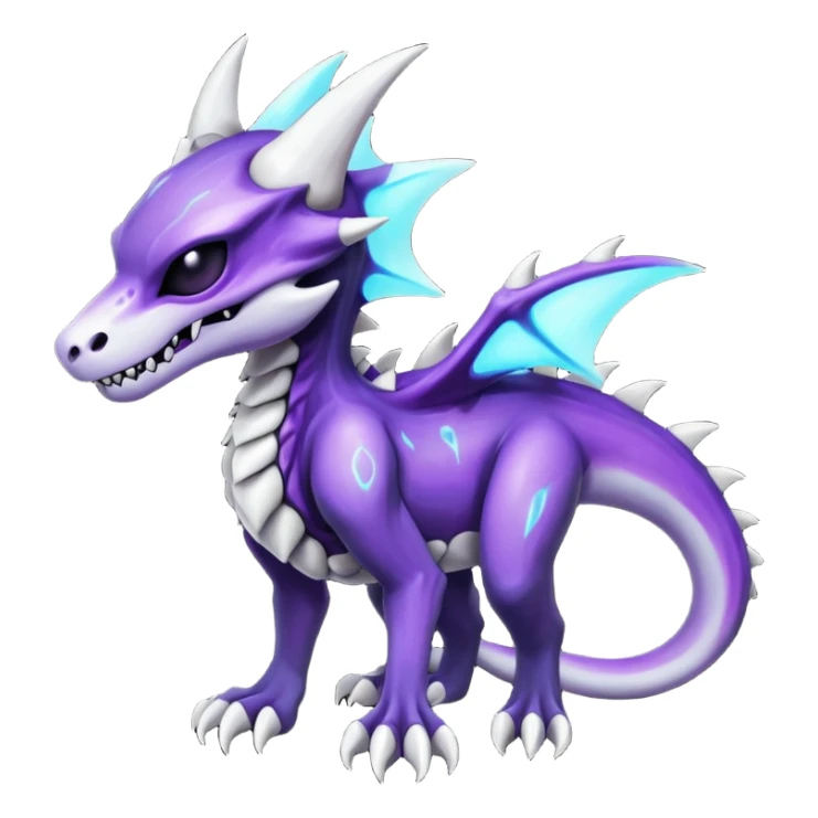 Shiny Bioluminescent Evil Glowing Ethereal Eldritch Marowak-Duskull-Darkdramon-fusion sticker