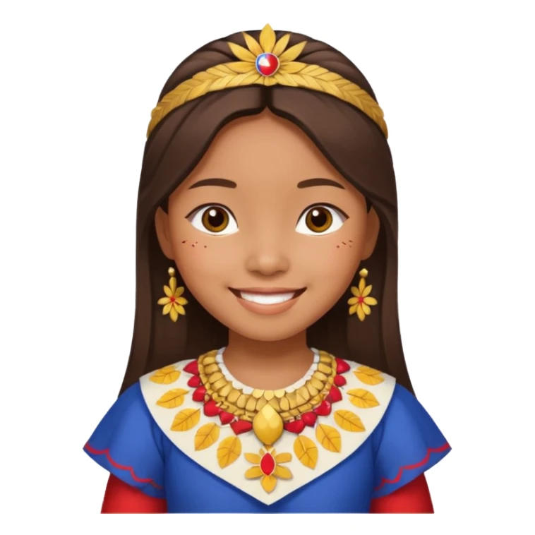 Girl wearing the Philippines national costume sticker