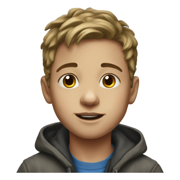 realistic portrait of a boy sticker