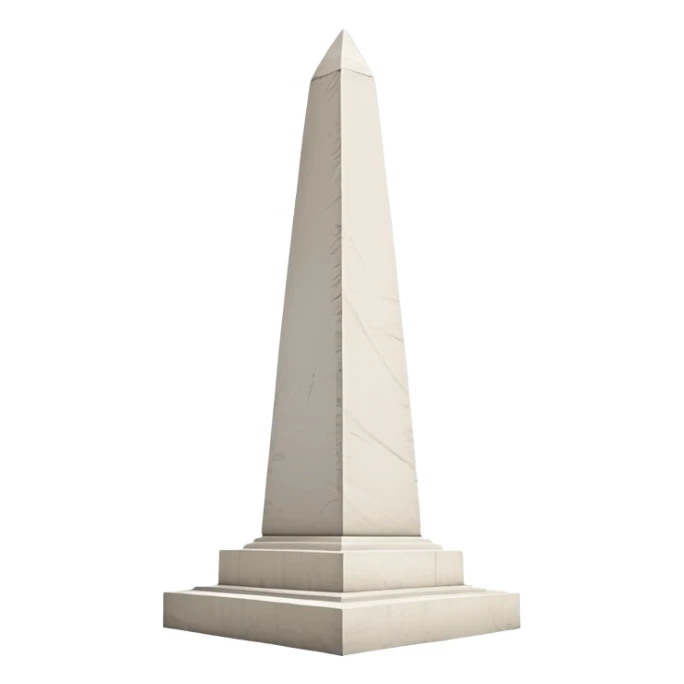 The Obelisk of Buenos Aires, a tall white stone monument with a pointed top, standing alone, iconic landmark of Argentina sticker