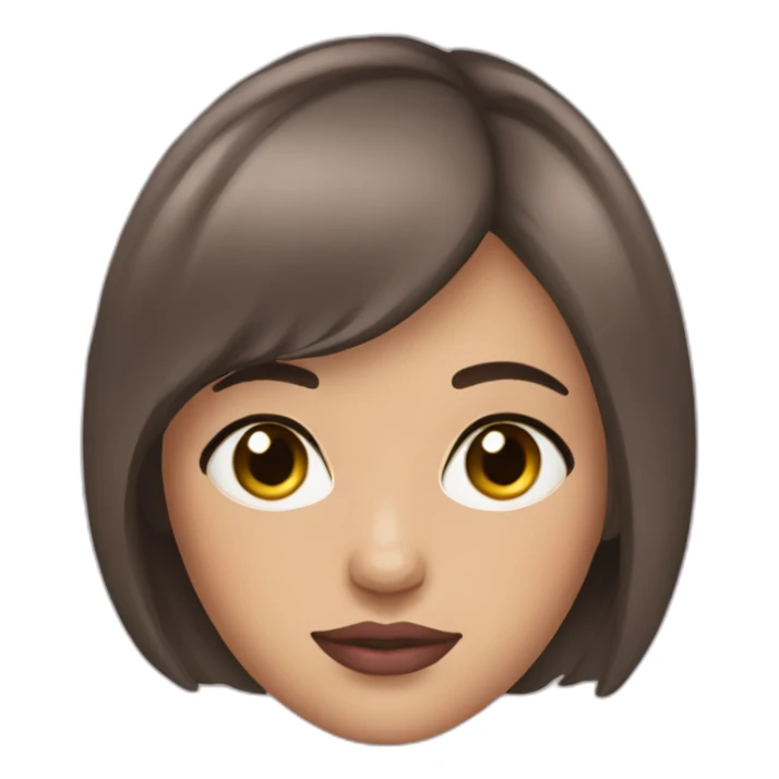 Brunette girl with short hair and dusty pink lips sticker