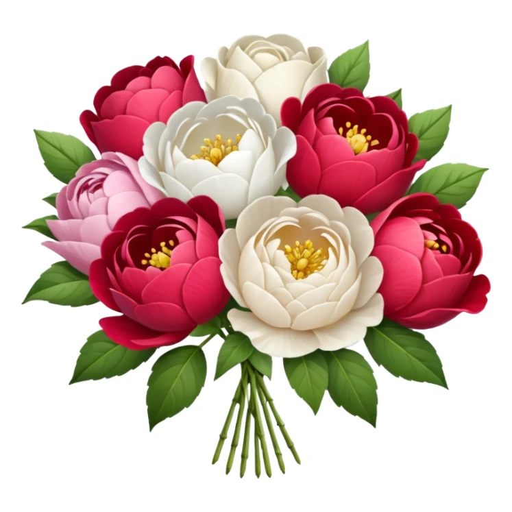 Bouquet de pivoines multicouleurs  sticker