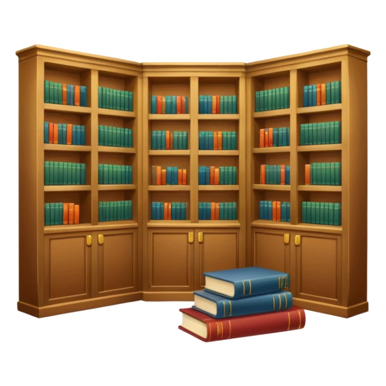 Une Biblihoteque pas trop remplie avec 3 livre en bas a gauche sticker