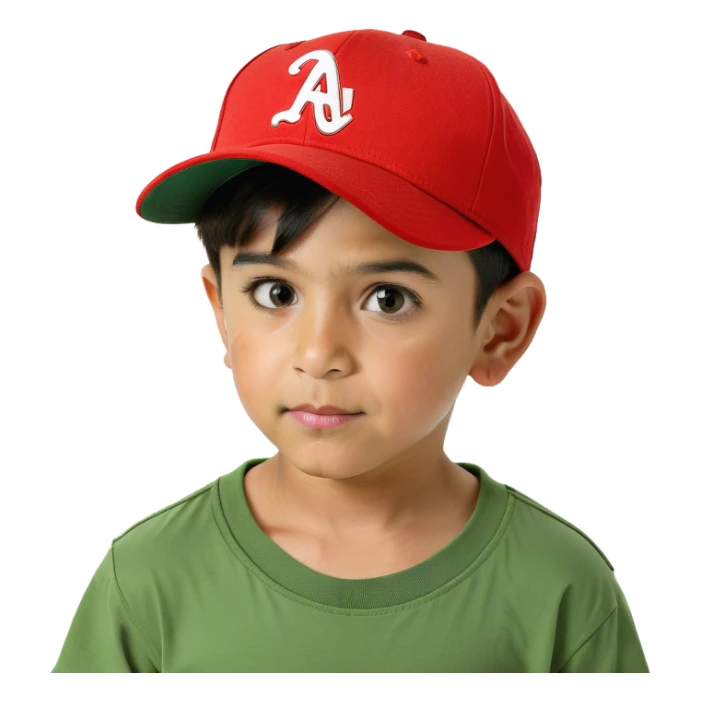 portrait of boy in green shirt sticker