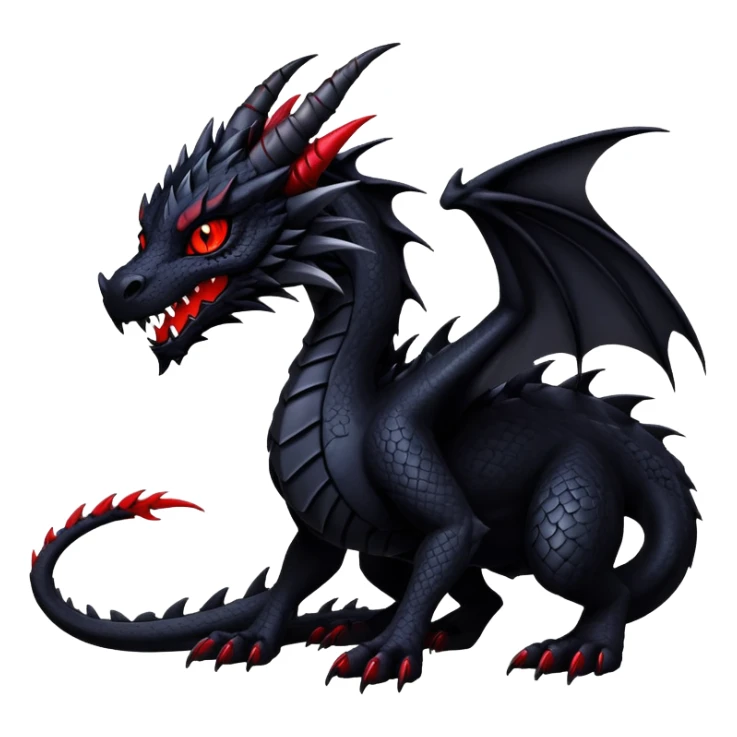 Gothic Badass Edgy Dark Mysterious Mystical Dragon-Beast-Fursona-Digimon-Creature sticker