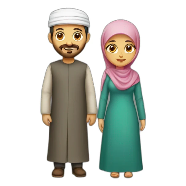 Homme et femme muslim sticker
