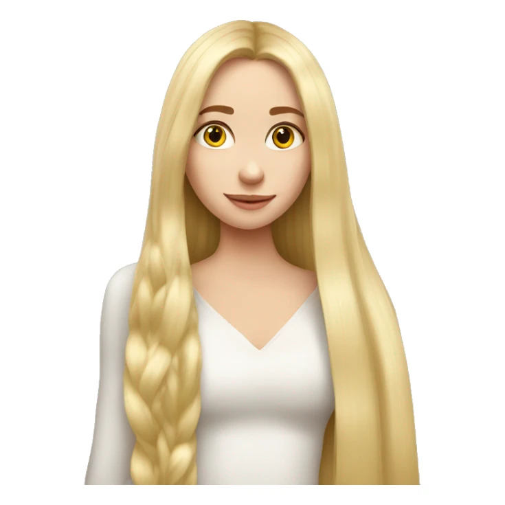 Super long blond hair Russian girl in love  sticker