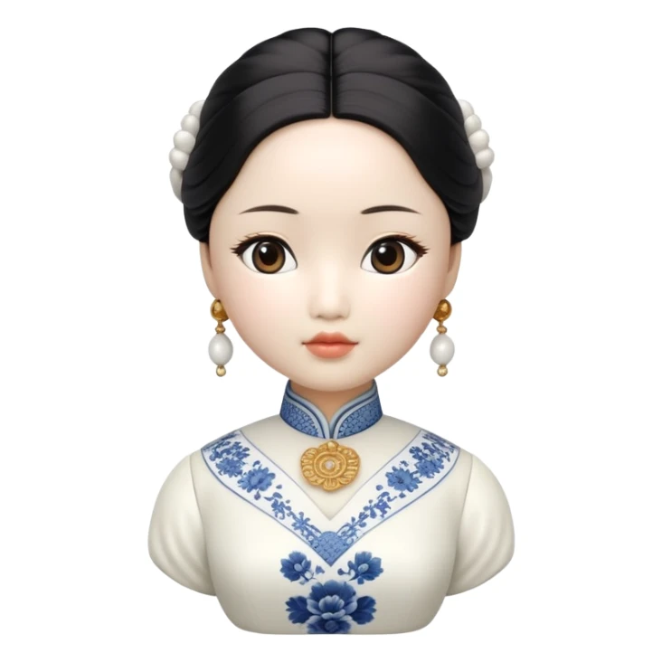 Asian woman doll sticker