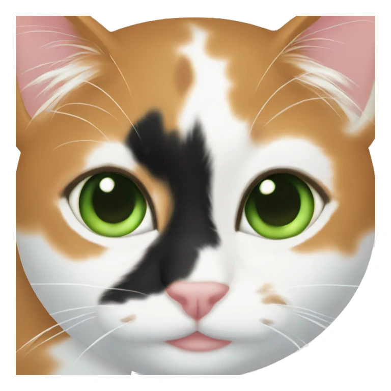 Calico green eyes sticker
