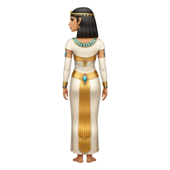fullbody Cleopatra, high-detailed, realistic, back view sticker