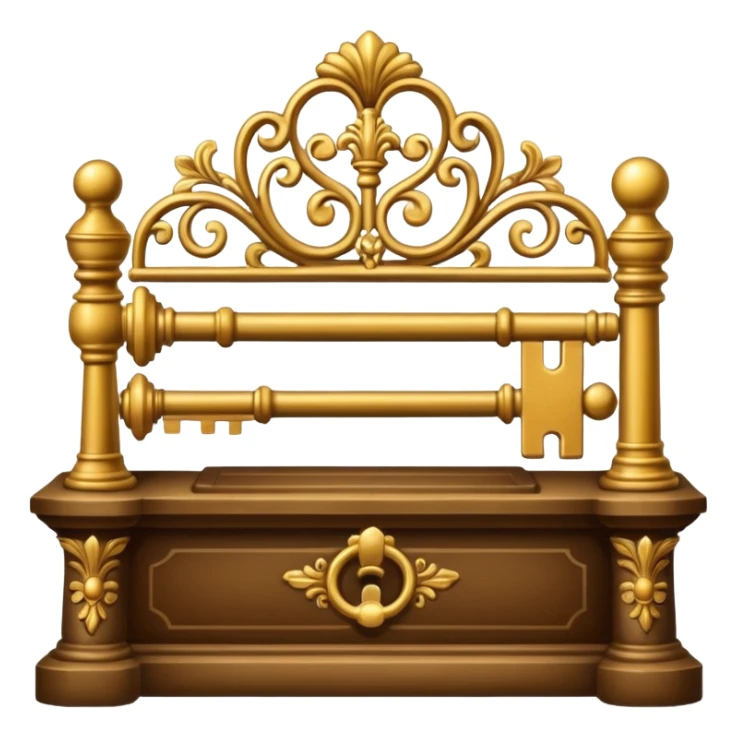 key in the horizontal position old and ornate sticker