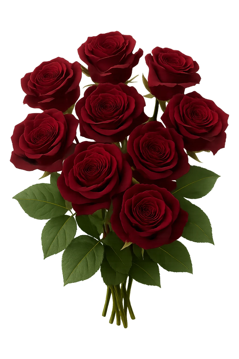 bouquet of burgundy roses , remove background sticker
