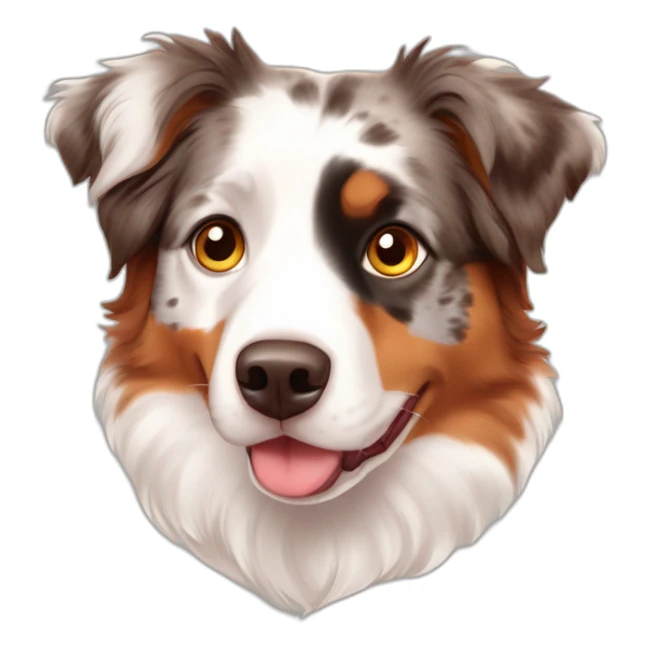 Red merle Australian shepherd heterochromia sticker