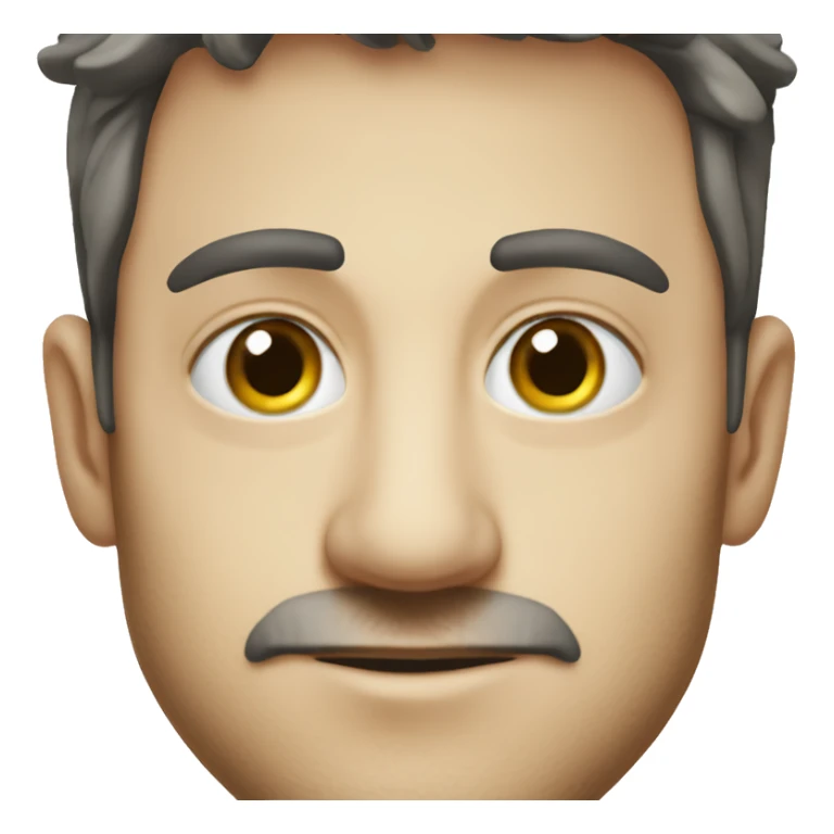 man with strabismus that looks like pierre Niney  sticker