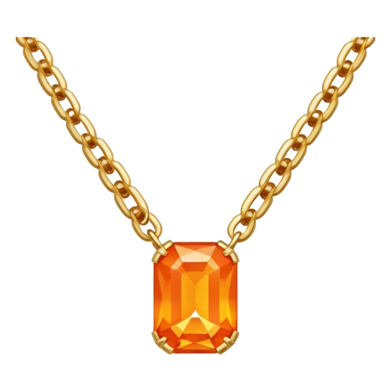 gold chain with gold bar sitting in a orange zenyte gem sticker