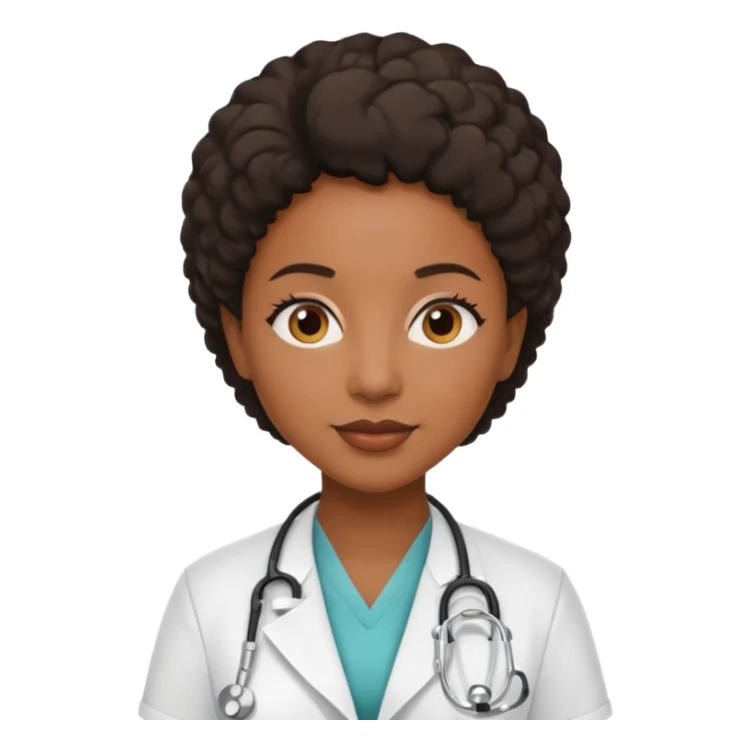 black woman physician sticker
