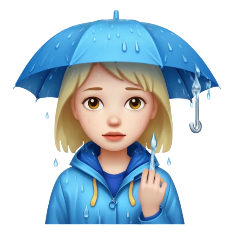 Uborka eső rá esik a lányra sticker