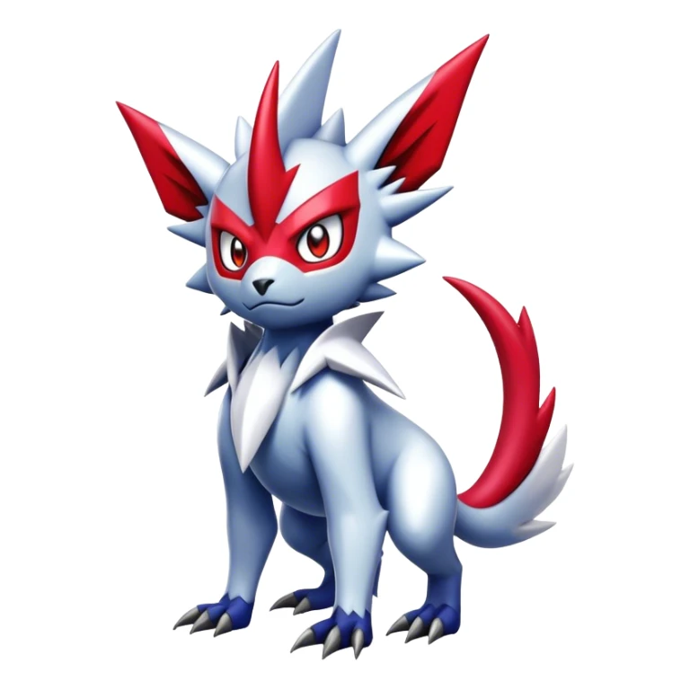 Cool Edgy Shiny Digimon-Weavile-Absol-Zangoose-hybrid full body sticker