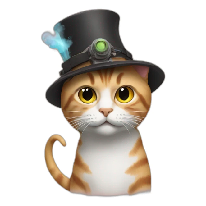 photographer cat with dragon breath sticker