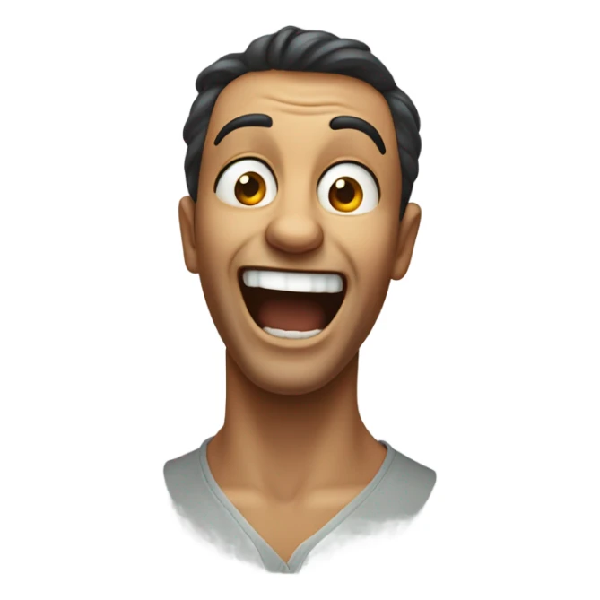 Guy laughing so hard hes about to pass out sticker