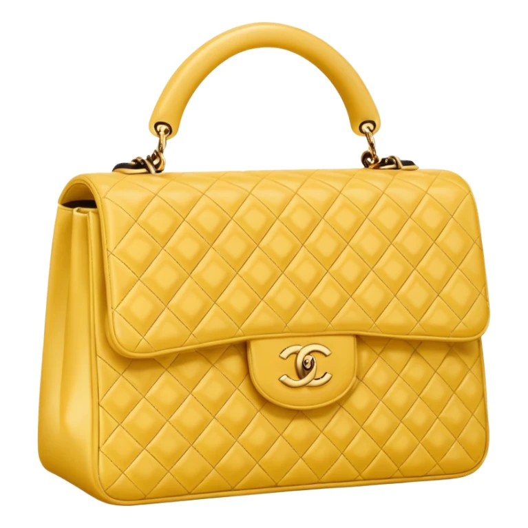 chanel butter yellow bag with gold hardware sticker