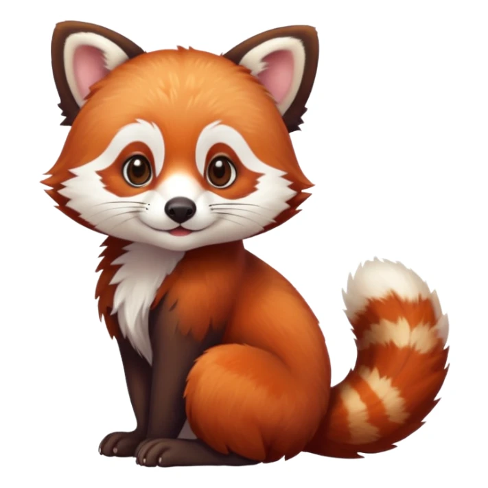 Cute Adorable Red Panda-Weasel-Ferret-Fox hybrid full body sticker