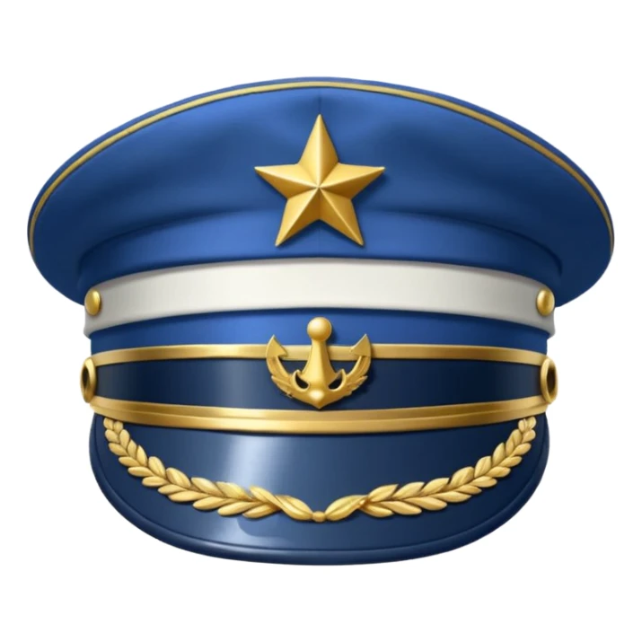 captain hat closeup alone sticker