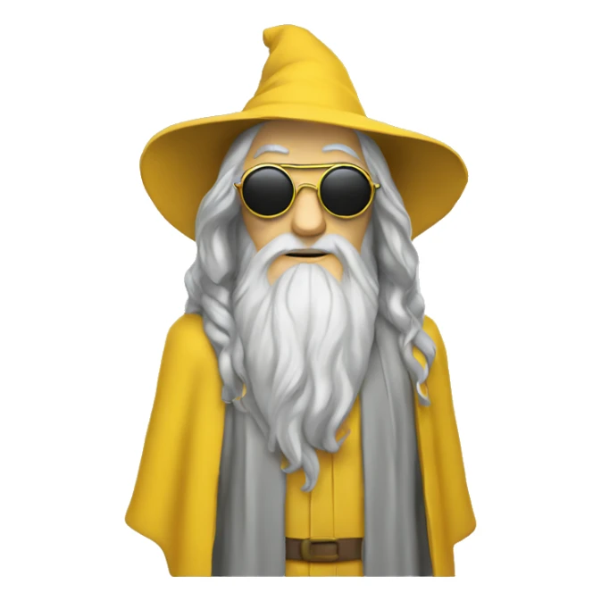 gandalf, yellow clothes, VR Glasses sticker