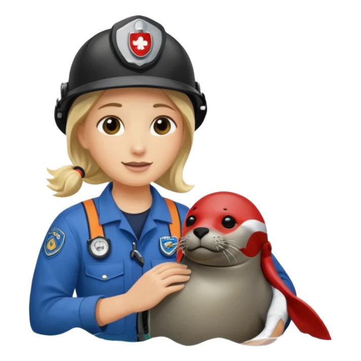 National Oceanic and Atmospheric Administration rescue workers rescue a seal sticker