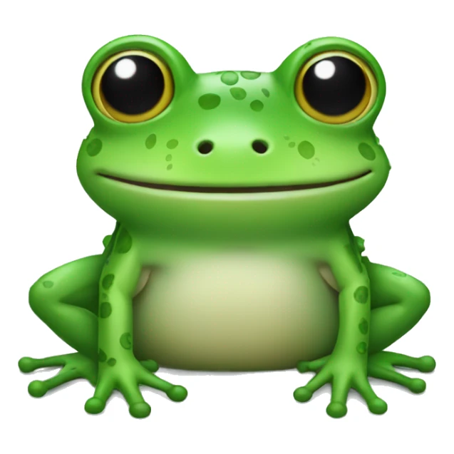 A cute frog wearing a black choker with spikes sticker