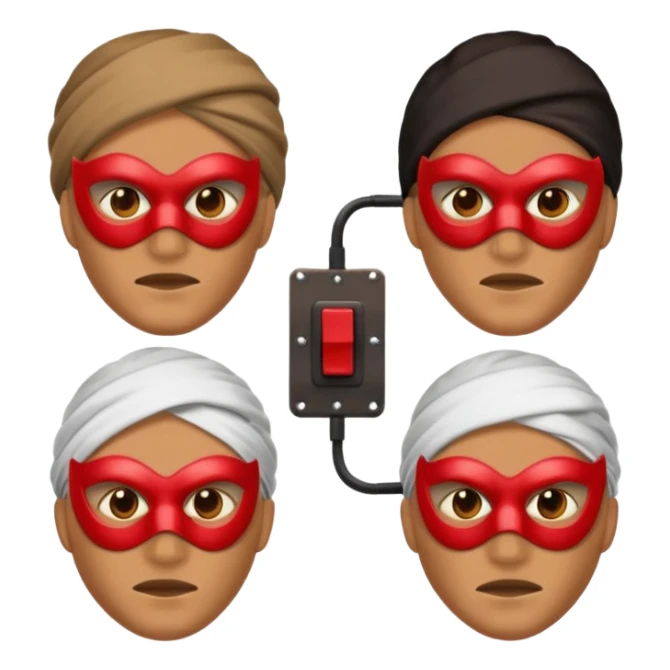 Hoodlums with shisty masks and switches  sticker