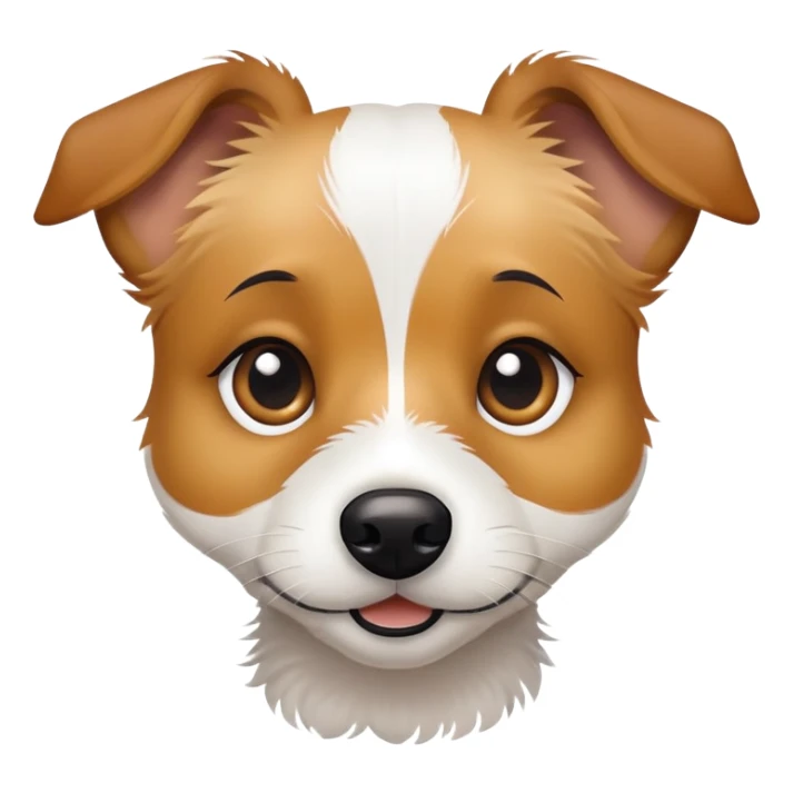 super scruffy jack russell mix with big eyes sticker
