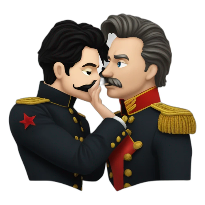 Edward scissor hands kissing stalin sticker