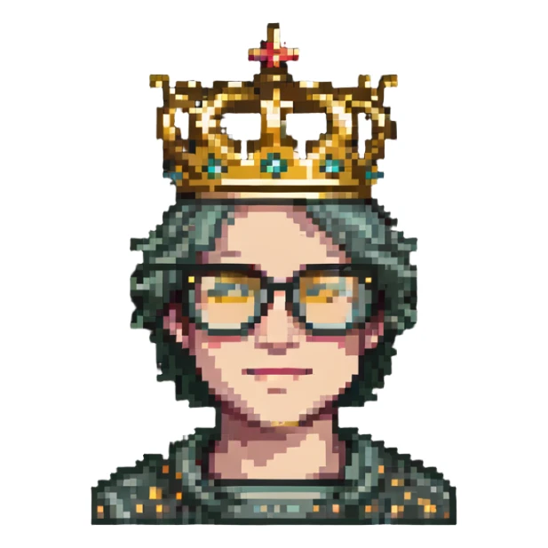 implant with a golden crown in glasses sticker