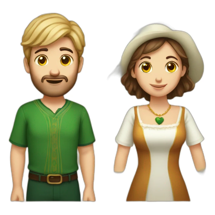 An irish man and an argentinian woman sticker