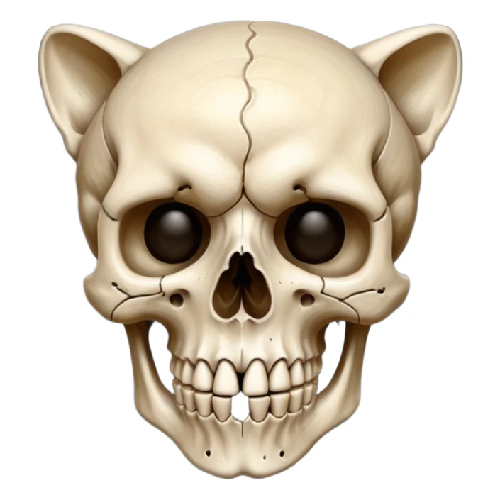 The real skull of a feline sticker