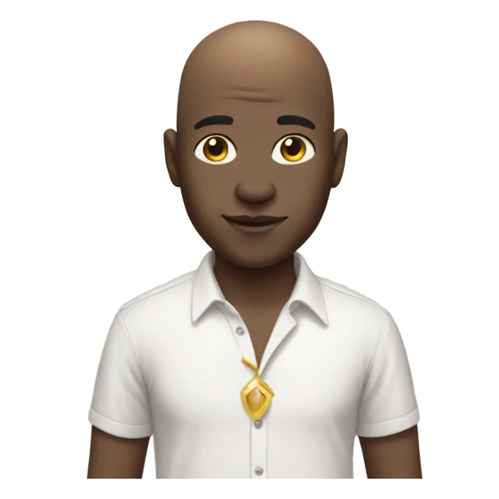 bald boy in shirt with unicorn horn sticker