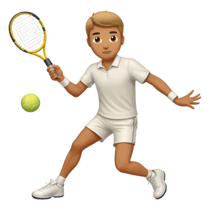 tennis player (men) hit the ball  sticker