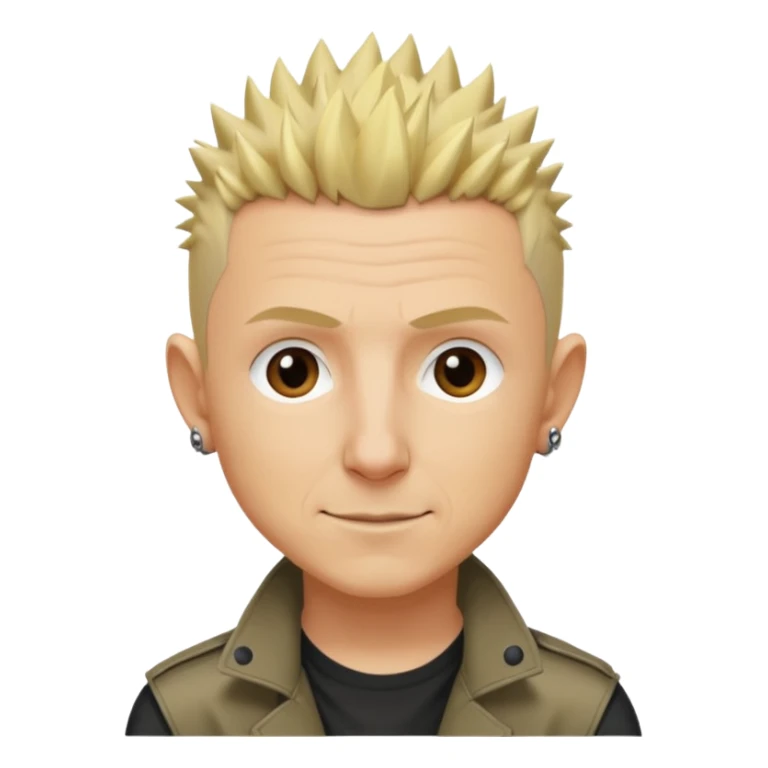 Chester Bennington blonde spike hair sticker