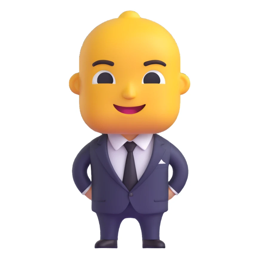 boss emoji, confident business leader sticker