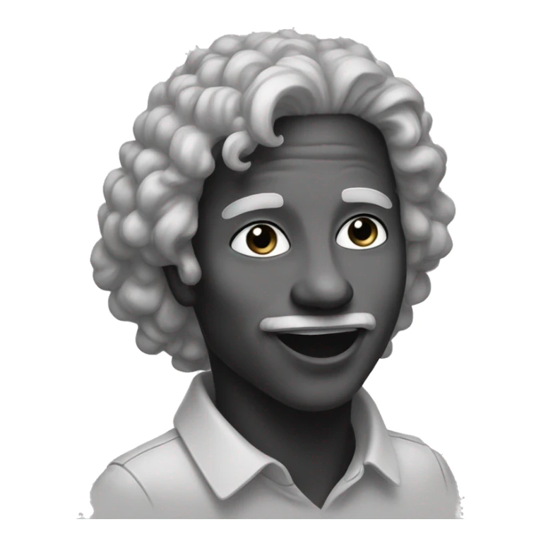 realistic black and white drawi sticker