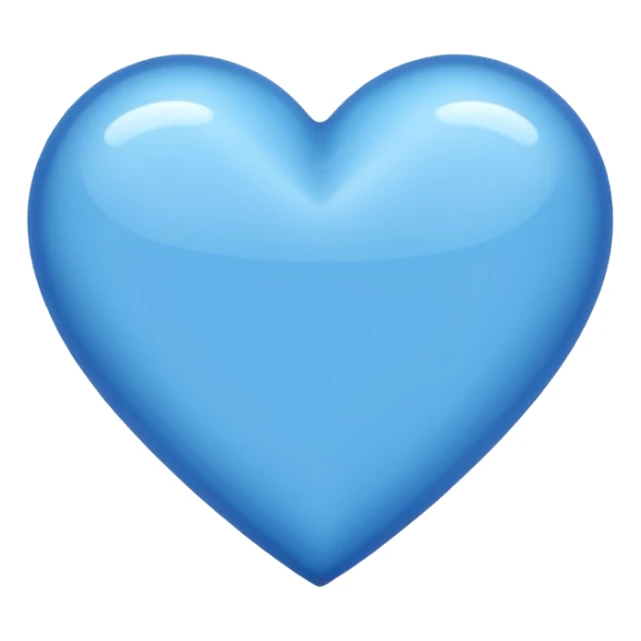 blue heart with transparent center sticker