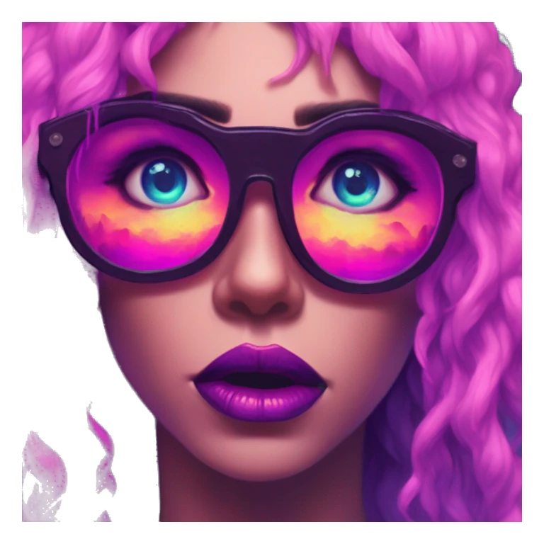 Synthwave Creeper in SNES style, oil paint, epic eyes, intricate lips, exquisite pose, beautiful, desirable, logical, Midsommar  sticker