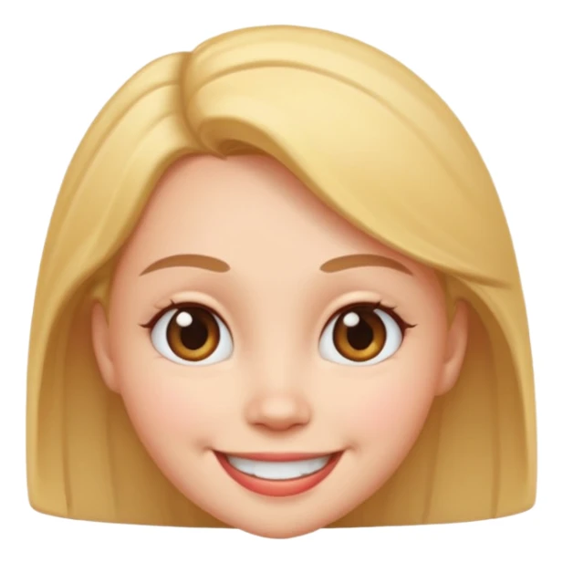 very big head and small body proportion female cartoon sticker