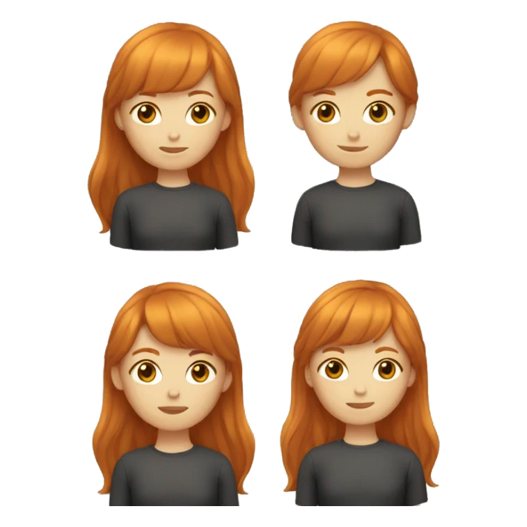 Ginger girl with bangs sticker
