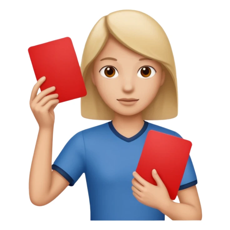 Eloji 🙂un carton rouge dans la main  sticker